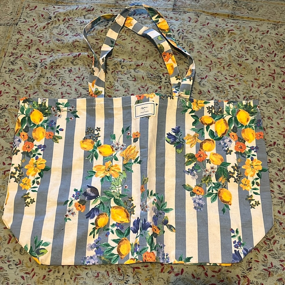 Sézane x Momoni Lemon Floral Tote